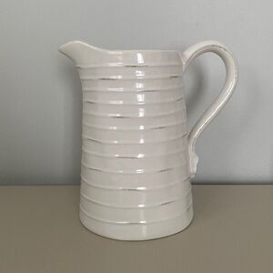 Farmhouse ceramic white jug